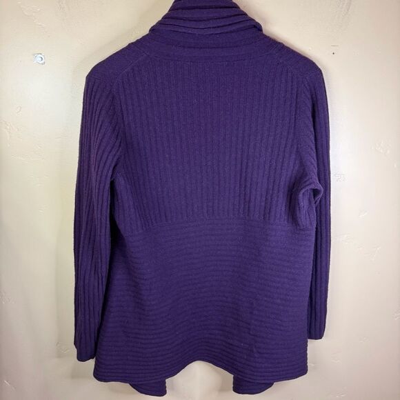 Eileen Fisher Womens Merino Wool Waterfall Cardigan Sweater Size Small Purple‎ - Picture 5 of 5